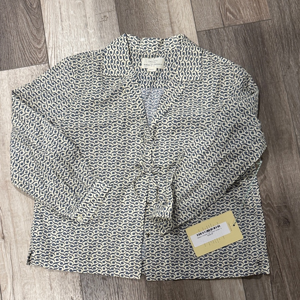 Trovata Yvonne top daisy chain Blue  and White Patterned Casual Shirt